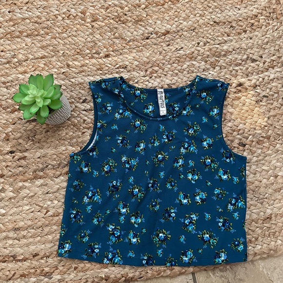 Tops - FLORAL CROP TANK